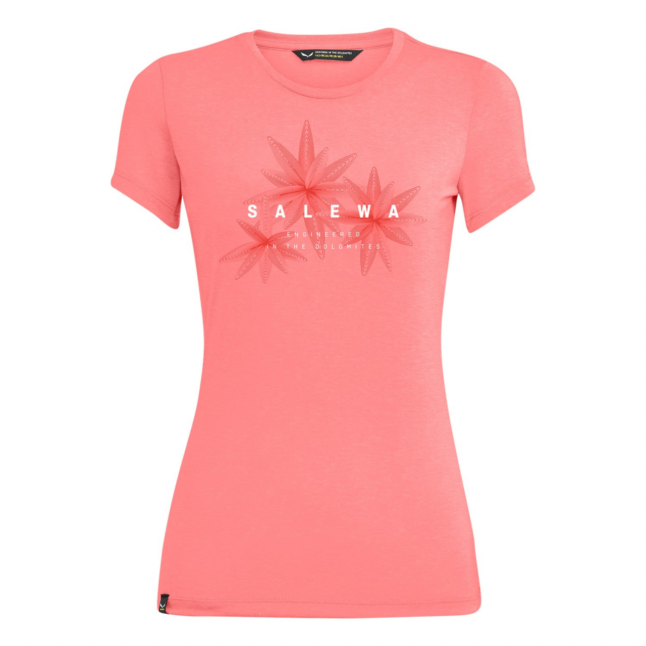 T-Shirts Salewa Lines Graphic Dry Mulher Rosa 092CAGUPL